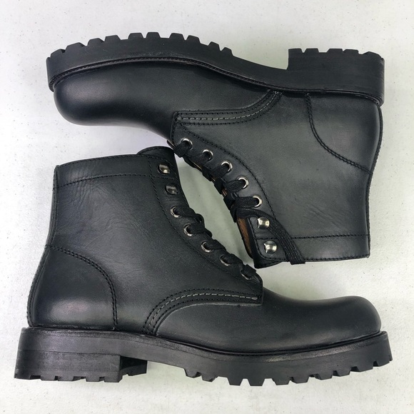 Bloomingdales The Mens Store Leather Lace Up Boots display picture 2